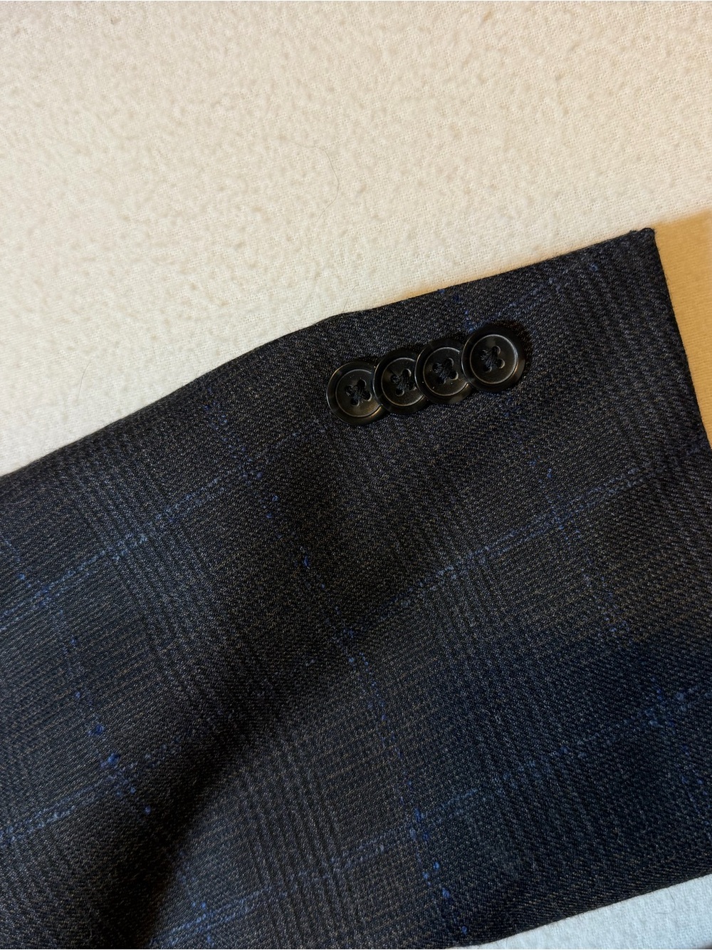 Tommy Hilfiger Charcoal Blazer with Subtle Blue Windowpane - Picture 7 of 12